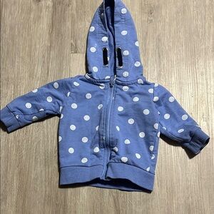Blue Polka Dot Kids Hoodie